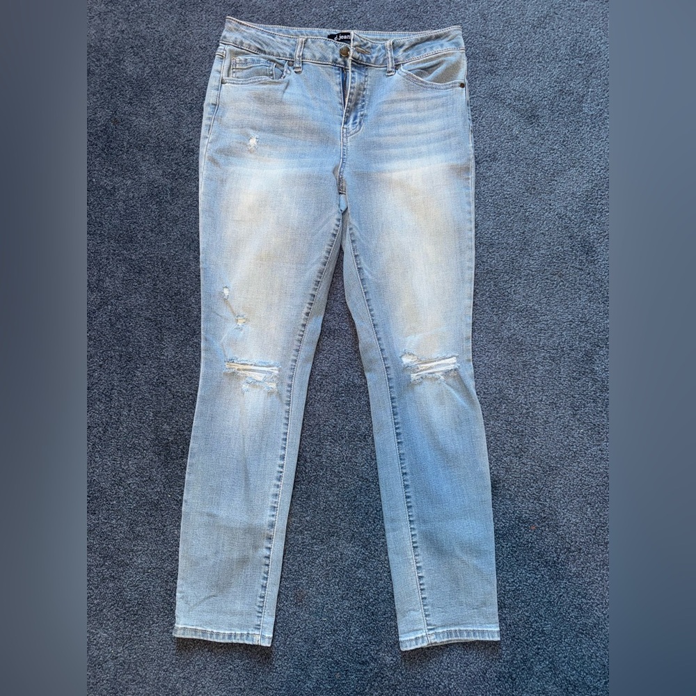 Light Blue Distressed Women Jeans